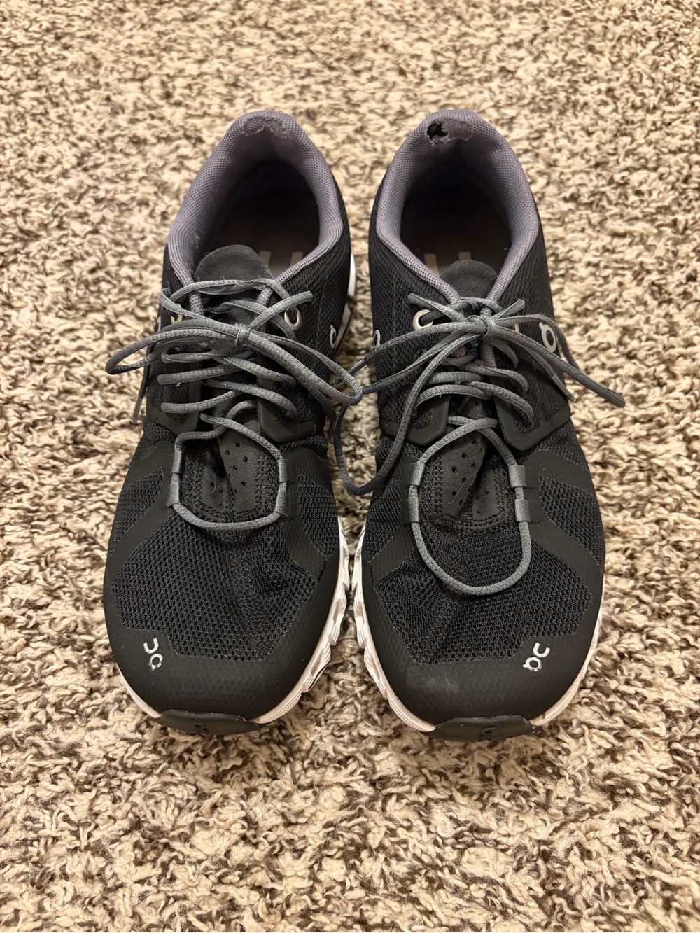 On Running On Cloud 5 Women's Black Athletic Shoes with Gray Accents